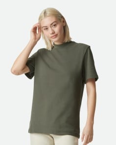 preview image of American Apparel 1PQ Pique Mockneck Tee