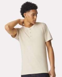 preview image of American Apparel 2004CVC CVC Henley Tee