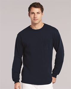 preview image of Gildan 2410 Ultra Cotton Long Sleeve T-Shirt with a Pocket