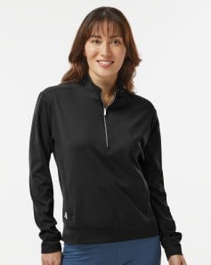 preview image of Adidas A1002 Women's Ultimate365 Textured Quarter-Zip Pullover