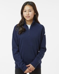 preview image of Adidas A4001 Youth Quarter-Zip Pullover