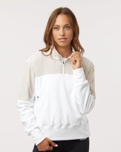 preview image of Adidas A601 Women's Fleece Quarter-Zip Pullover