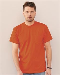 Bayside 1725 USA-Made 50/50 Short Sleeve T-Shirt with a Pocket