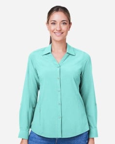 preview image of CORE365 CE510LW Women's Ultra UVP® Long Sleeve Marina Shirt