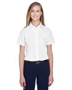 preview image of Devon & Jones D620SW Women's Crown Collection® Broadcloth Short Sleeve Woven Dress Shirt