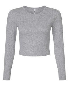 preview image of American Apparel BR2107 Women's Baby Rib Long Sleeve Cropped Tee