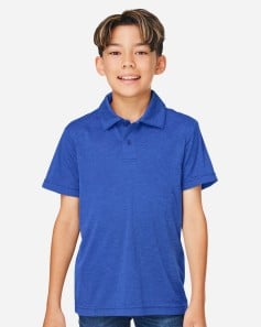 preview image of Team 365 TT51HY Youth Zone Sonic Heather Performance Polo