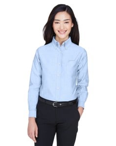 preview image of UltraClub 8990 Women's Classic Wrinkle-Resistant Oxford Shirt