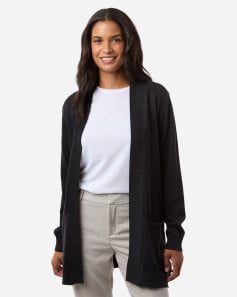 preview image of Devon & Jones DG447W Women's New Classics Open Cardigan Sweater