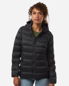 preview image of Weatherproof W26715 Women's Lightweight Poly-filled Hooded Puffer Jacket