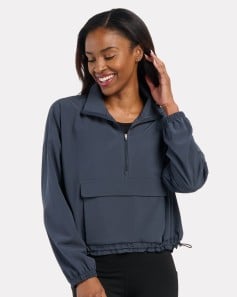 preview image of Boxercraft BW5204 Women's Stretch Woven Quarter-Zip Pullover