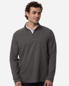 preview image of Devon & Jones DG402 Men's Seaton Pebble Textured Quarter-Zip Pullover