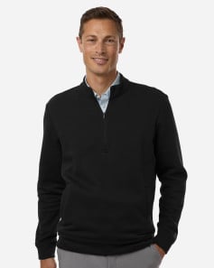 preview image of Adidas A721 Men's Elevated Fleece Quarter-Zip Pullover