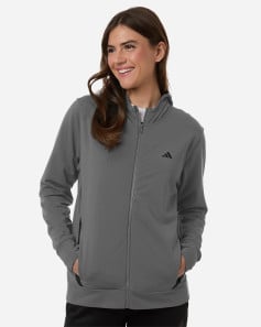 preview image of Adidas AT209 Women's Game & Go Fleece Full-Zip Hooded Sweatshirt