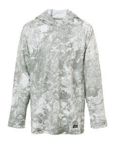 preview image of HUK H712L003 Youth Pursuit Mossy Oak Printed Hooded Long Sleeve T-Shirt