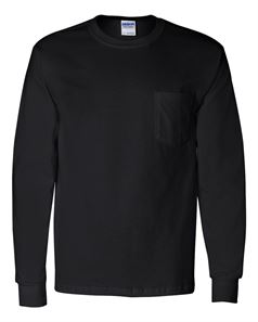 preview image of Gildan 2410 Ultra Cotton Long Sleeve T-Shirt with a Pocket