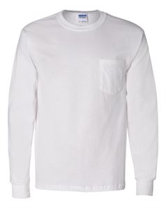 preview image of Gildan 2410 Ultra Cotton Long Sleeve T-Shirt with a Pocket