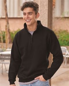 preview image of J. America 8634 Heavyweight Quarter-Zip Fleece Sweatshirt