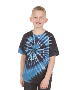 preview image of Dyenomite 20BMS Youth Multi-Color Spiral T-Shirt