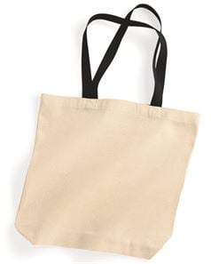 preview image of Liberty Bags 8868 10 Ounce Gusseted Cotton Canvas Tote with Colored Handle