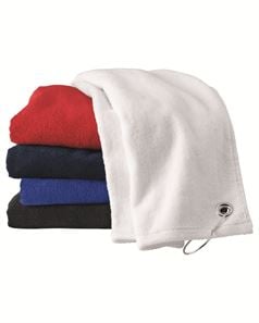 preview image of Carmel Towel Company C1518GH Velour Hemmed Towel with Corner Grommet & Hook