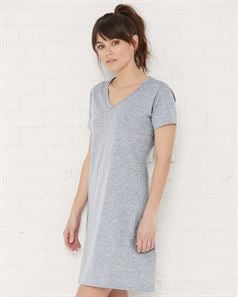 preview image of LAT 3522 Women's V-Neck Fine Jersey Coverup