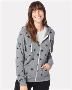 preview image of Alternative 9573 Eco-Fleece  Women's Adrian Hooded Full-Zip Sweatshirt