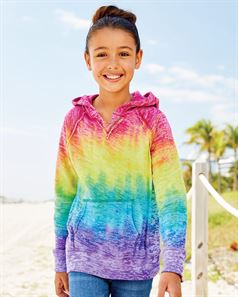 preview image of MV Sport W1162Y Girls' Courtney V-Notch Sweatshirt