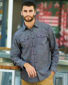 preview image of Burnside 8255 Chambray Long Sleeve Shirt