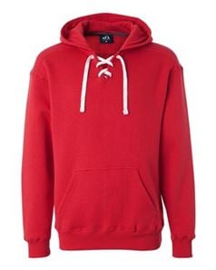 preview image of J. America 8830 Sport Lace Hooded Sweatshirt