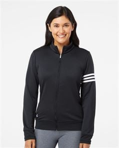 Adidas A191 Golf Women's ClimaLite 3-Stripes French Terry Full-Zip Jacket