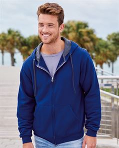 preview image of Fruit of the Loom SF73R Sofspun Hooded Full-Zip Sweatshirt