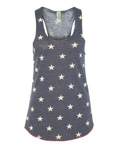preview image of Alternative 1927ea Women's Printed Meegs Eco-Jersey Racer Tank