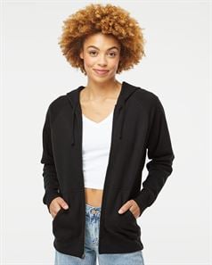 preview image of Independent Trading Co. PRM33SBZ Unisex Special Blend Raglan Hooded Full-Zip Sweatshirt
