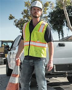 preview image of ML Kishigo 1527-1528 Economy Vest with Contrast Zipper Front