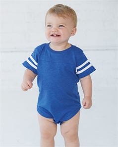 Rabbit Skins 4437 Infant Football Fine Jersey Bodysuit