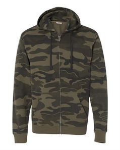 preview image of Burnside 8615 Camo Hooded Full-Zip Sweatshirt