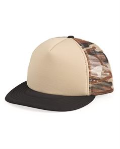 Mega Cap 6875 Foam Front Flat Bill Trucker Cap