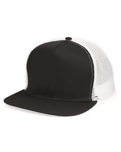 Mega Cap 6997C Flat Bill Five-Panel Trucker Cap