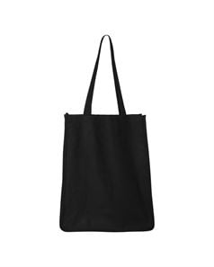 Q-Tees Q125400 27.3L Gusseted Jumbo Canvas Shopper