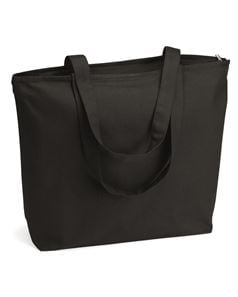 Q-Tees Q611 24.5L Canvas Zippered Tote