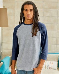 Hanes 42BA X-Temp Three-Quarter Sleeve Baseball T-Shirt