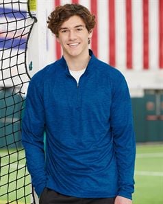 preview image of Badger 4172 Tonal Blend Quarter-Zip Pullover