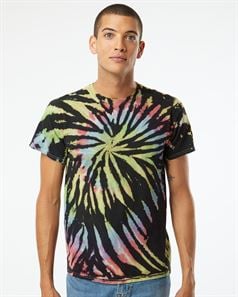 preview image of Dyenomite 200MS Multi-Color Spiral Short Sleeve T-Shirt
