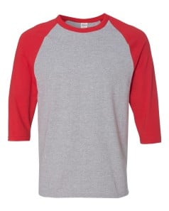 preview image of Gildan 5700 Heavy Cotton Three-Quarter Raglan Sleeve Baseball T-Shirt