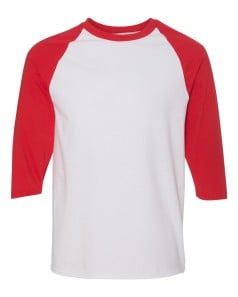 preview image of Gildan 5700 Heavy Cotton Three-Quarter Raglan Sleeve Baseball T-Shirt