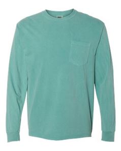 Comfort Colors 4410 Garment Dyed Heavyweight Ringspun Long Sleeve Pocket T-Shirt