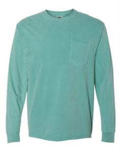 preview image of Comfort Colors 4410 Garment Dyed Heavyweight Ringspun Long Sleeve Pocket T-Shirt