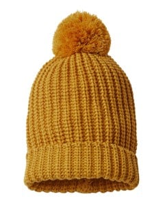 Richardson 143R Chunky Cable with Cuff & Pom Beanie