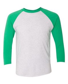preview image of Next Level 6051 Unisex Tri-Blend Three-Quarter Sleeve Baseball Raglan Tee